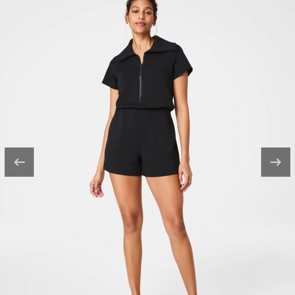 SPANX Black Short Sleeve Romper